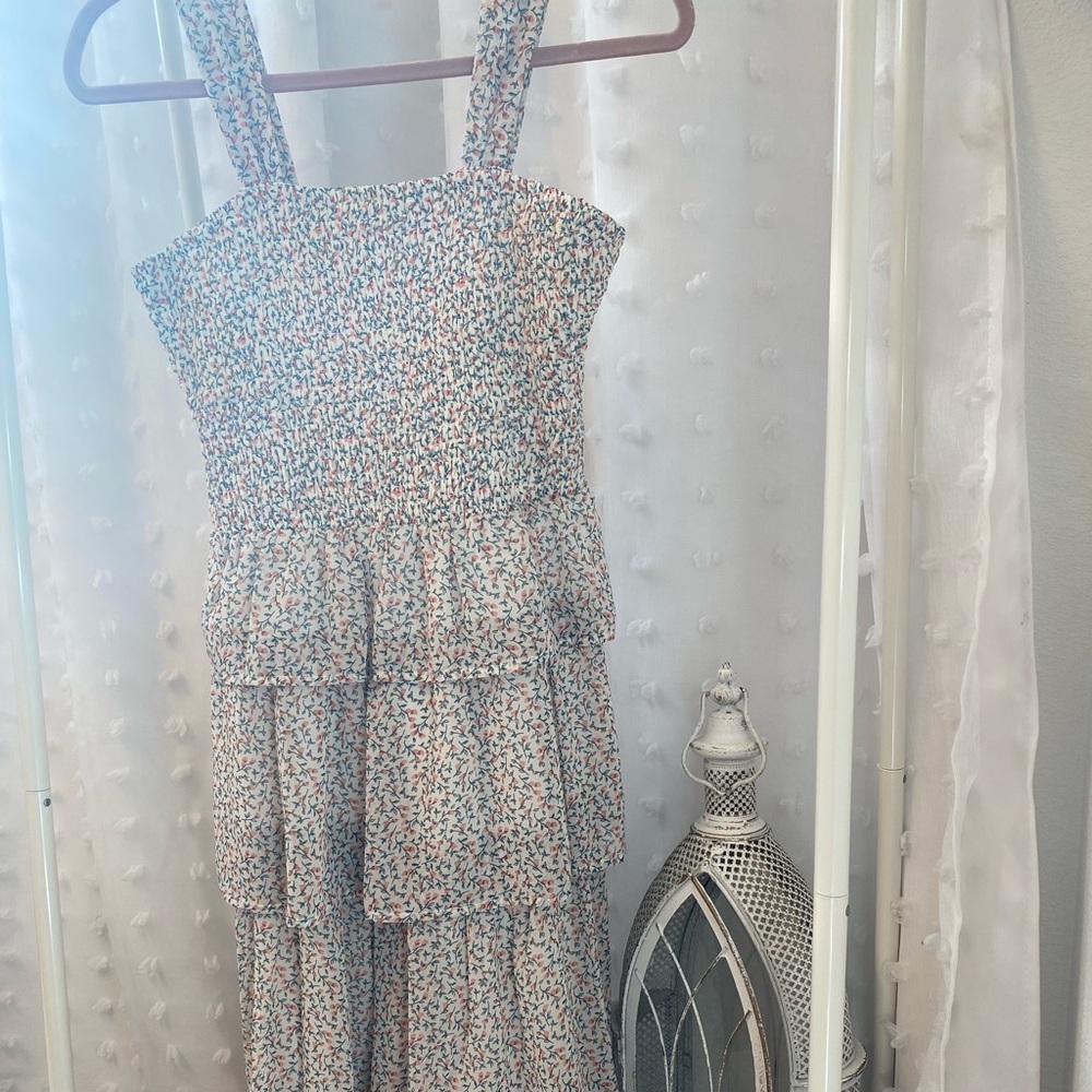 Spirit Of Grace Floral Tiered Dress Size M